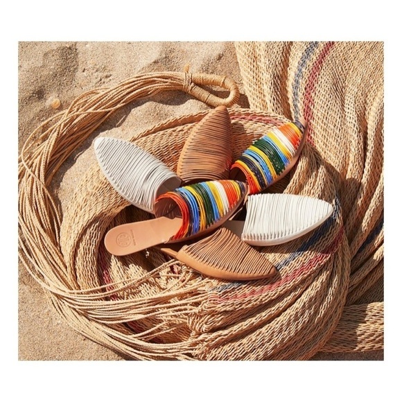 Tory Burch White Leather Sienna Pointy Toe Mule